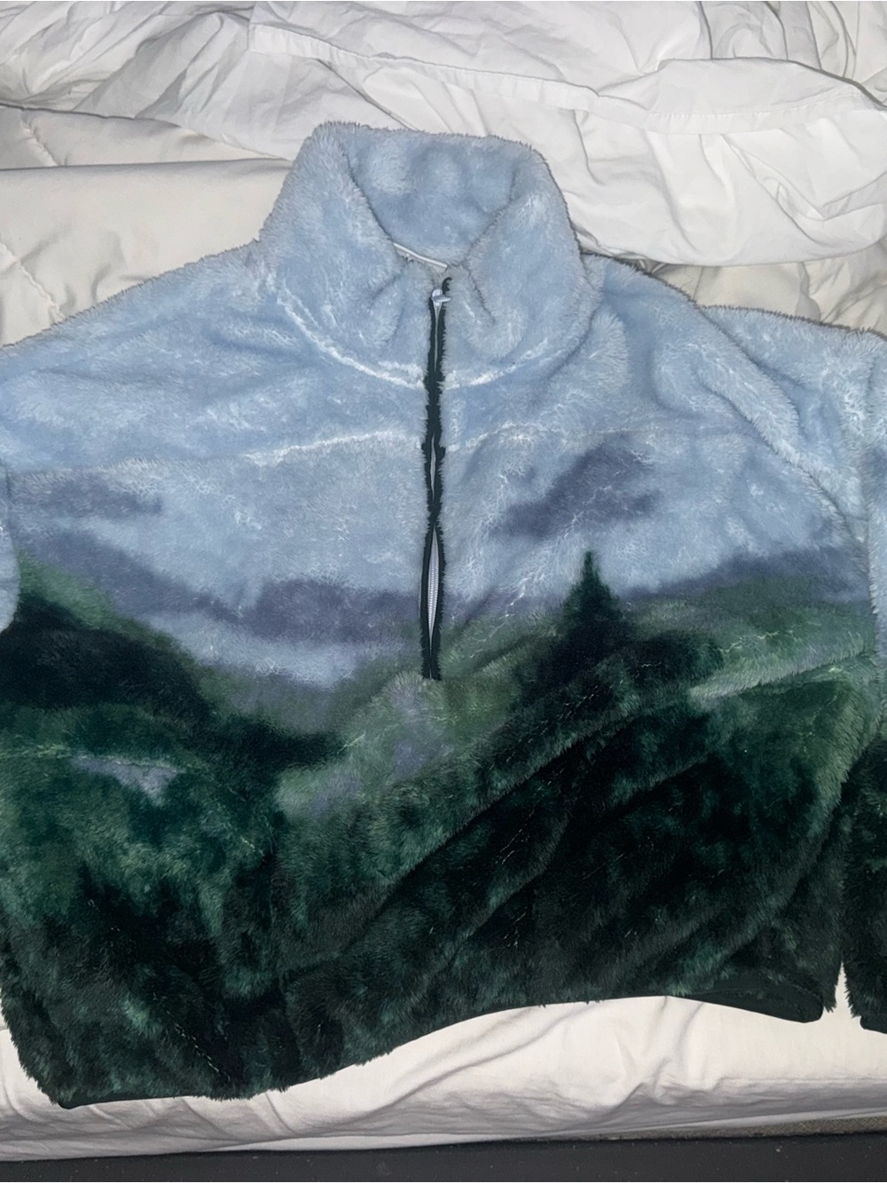 aerie Light Blue Plush Half-Zip Pullover